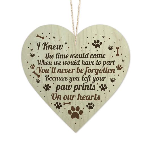 Pet Memorial Dog Cat Tribute Wooden Heart Grave Memorial Sign Plaque Ornament