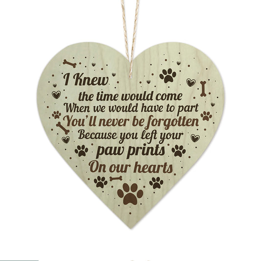 Pet Memorial Dog Cat Tribute Wooden Heart Grave Memorial Sign Plaque Ornament