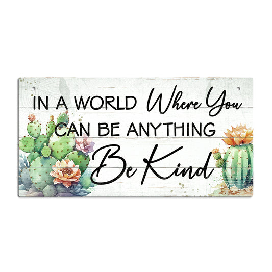 Be Kind Wooden Rectangular Hanging Sign Plaque Ornament Gift Keepsake