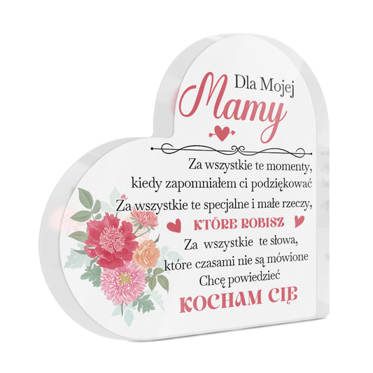 Polish Dla Mojej Mamy Acrylic Plaque Block Free-Standing Sign Gift Keepsake For Mum Mother For Birthday Mother's Day Special Occasion