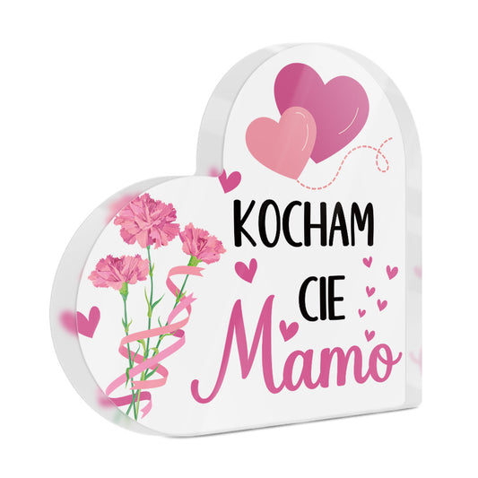 Polish Kocham Cię Mamo Acrylic Plaque Block Free-Standing Sign Gift Keepsake For Mum Mother For Birthday Mother's Day Special Occasion