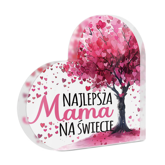 Polish Najlepsza Mama Na Świecie Acrylic Plaque Block Free-Standing Sign Gift Keepsake For Mum Mother For Birthday Mother's Day Special Occasion