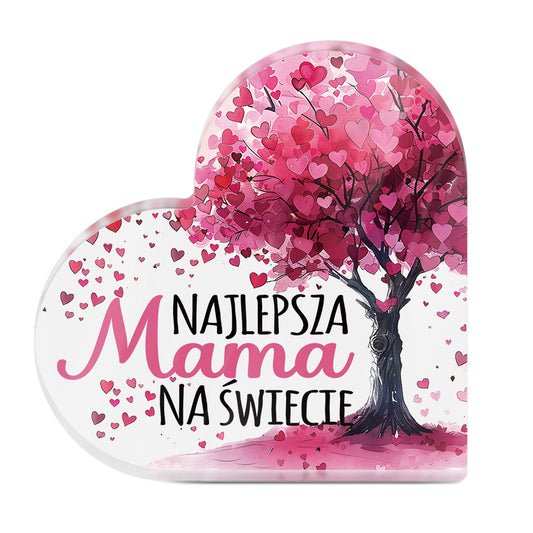 Polish Najlepsza Mama Na Świecie Acrylic Plaque Block Free-Standing Sign Gift Keepsake For Mum Mother For Birthday Mother's Day Special Occasion