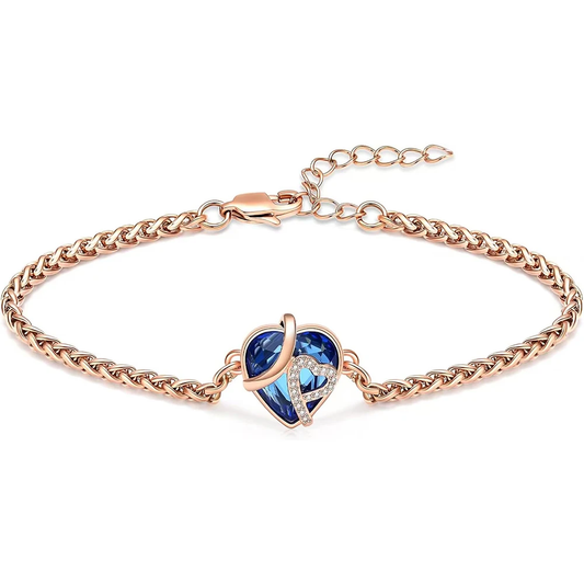 Heart Crystal Ashes Bracelet Memorial Ashes Locket Cremation Urn Keepsake in Stainless Steel Gift For Loss Of Loved One Bereavement Sympathy Remembrance