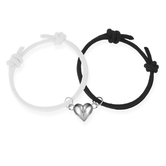 Couples Magnetic Bracelets Love Hearts Relationship Bracelets Gift Set For Friends Girlfriend Boyfriend Partner Couples For Birthday Anniversary Valentine's Day