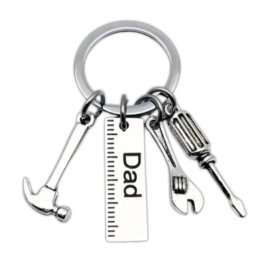 Dad Grandpa Uncle Gift Handy Man Tools Keychain Metal DIY Keyring Hammer Wrench For Dad Father Stepfather Fatherhood Gifts For Father's Day Birthday Special Occasion