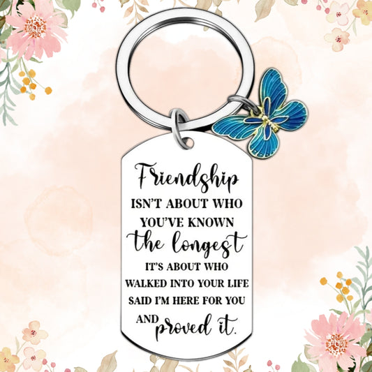 Friendship Butterfly Charm Keyring Keychain Gift For BFF Best Friend Bestie Friendship For Birthday Friendship Day Special Occasion