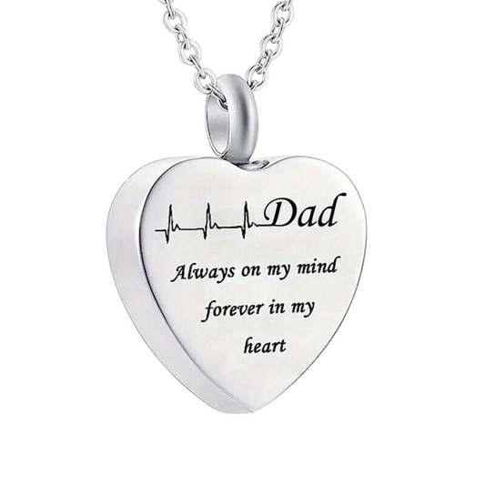 Family Heart Jewellery Urn for Mum Dad Sister Brother Grandma Grandpa Necklace Pendant Ashes Locket Cremation Keepsake Gift For Loss Of Loved One Bereavement Sympathy Remembrance