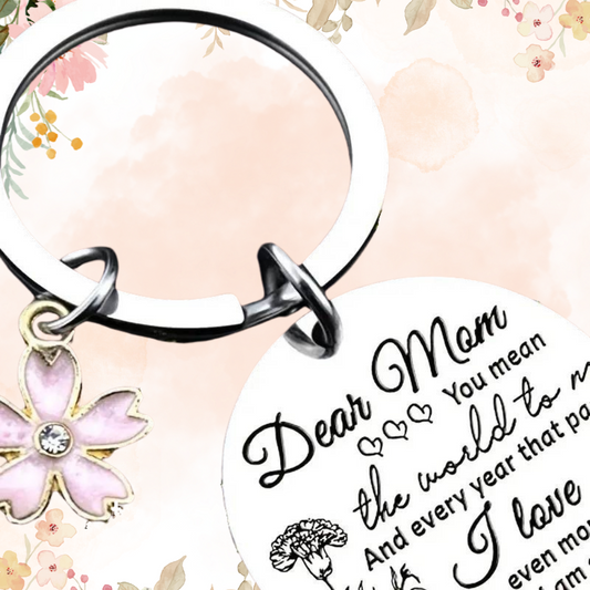 Mum Mothers You Mean The World To Me Keychain I Love You Keyring Gift For Mother's Day Birthday Special Occasion