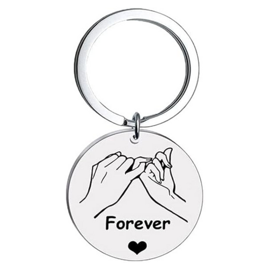 Promise 'Forever' Engraved Keychain Gift For Boyfriend Girlfriend Partner Couples For Birthday Anniversary Valentine's Day Special Occasion