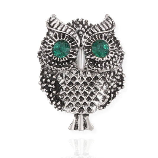 Mini Owl Brooch Elegant Inlaid Rhinestone Animal Lapel Pin For Women Blouse Dress Coat Scarf Brooch