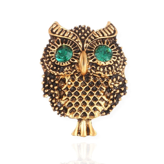 Mini Owl Brooch Elegant Inlaid Rhinestone Animal Lapel Pin For Women Blouse Dress Coat Scarf Brooch