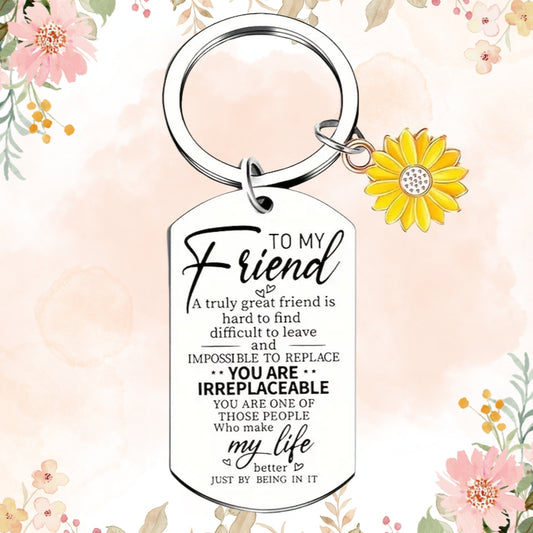 To My Friend Keyring Engraved Keychain Gift For BFF Best Friend Bestie Friendship For Birthday Friendship Day Special Occasion