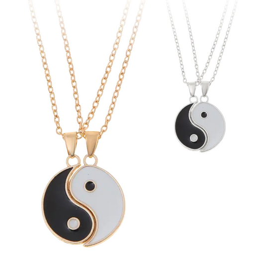Best Friend Couple Matching Yin Yang Adjustable Chain Necklaces Gift For Girlfriend Best Friend Bestie Partner For Birthday Anniversary Valentine's Day