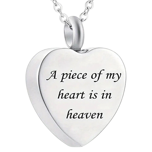 Cremation Jewellery Engraved Message Urn Necklace Pendant Ashes Locket Keepsake in Stainless Steel Gift For Loss Of Loved One Bereavement Sympathy Remembrance