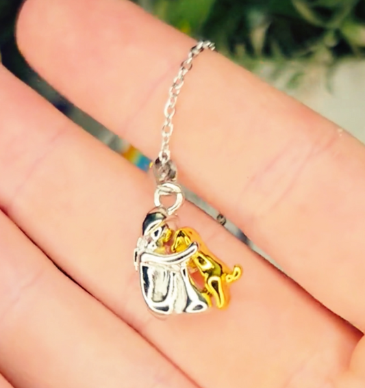 Pet Lovers Dog Hug Stainless Steel Little Girl & Dog Pendant Pet Necklace Gift For Sister Friend Mother Daughter Niece For Birthday Special Occasion