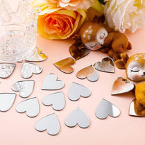 100pcs Decorative Love Heart Shaped Acrylic Mirror DIY Wall Stickers