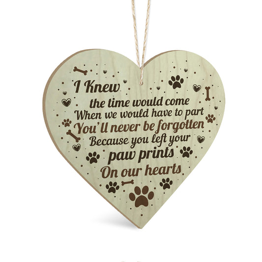 Pet Memorial Dog Cat Tribute Wooden Heart Grave Memorial Sign Plaque Ornament