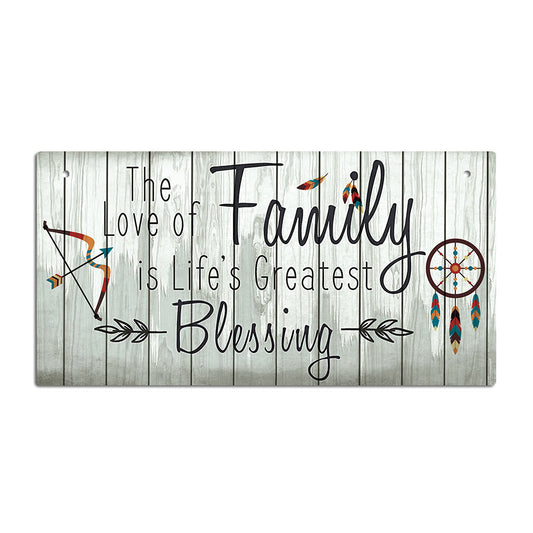 Family Is Life's Greatest Blessing Wooden Rectangular Hanging Sign Plaque Ornament Gift Keepsake