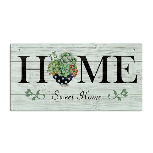 Home Sweet Home Floral Wooden Rectangular Hanging Sign Plaque Ornament Gift Keepsake