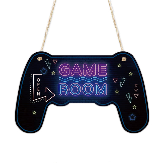 Gaming Player Controller Game Pad Wooden Hanging Sign Plaque Ornament Gift