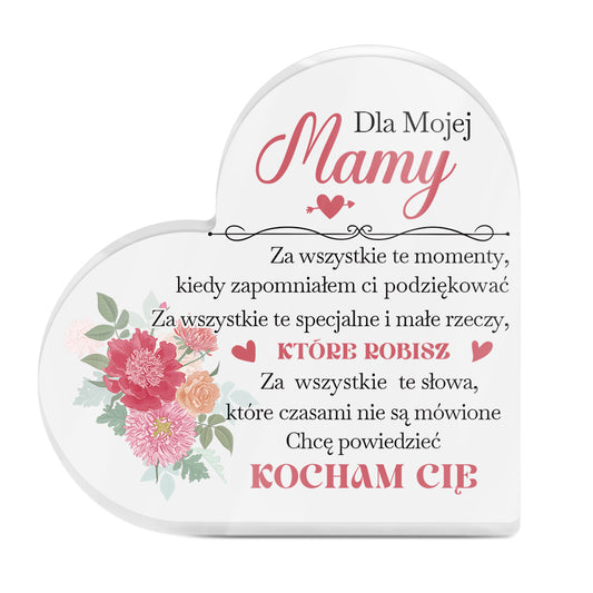 Polish Dla Mojej Mamy Acrylic Plaque Block Free-Standing Sign Gift Keepsake For Mum Mother For Birthday Mother's Day Special Occasion