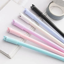 6pcs Kawaii Cat Kitten Cute Cartoony Gel Pen School Office Supplies Pens