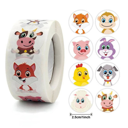 500pcs Cute Cartoon Animal Stickers Cute Decal Labels