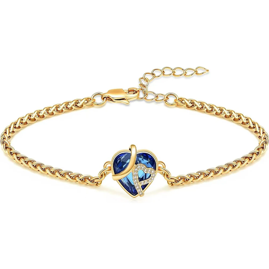 Heart Crystal Ashes Bracelet Memorial Ashes Locket Cremation Urn Keepsake in Stainless Steel Gift For Loss Of Loved One Bereavement Sympathy Remembrance