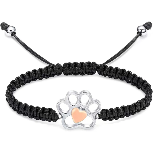 Pet Paw Ashes Bracelet Memorial Ashes Locket Cremation Urn Keepsake in Stainless Steel Gift For Loss Of Loved Cat Dog Bereavement Sympathy Remembrance