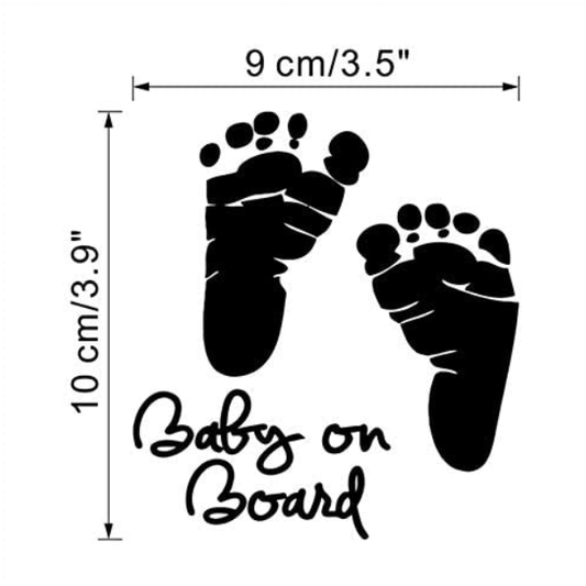 Baby On Board Foot Prints Sticker Car Child Children Window Sticker Decal Vinyl