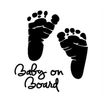 Baby On Board Foot Prints Sticker Car Child Children Window Sticker Decal Vinyl