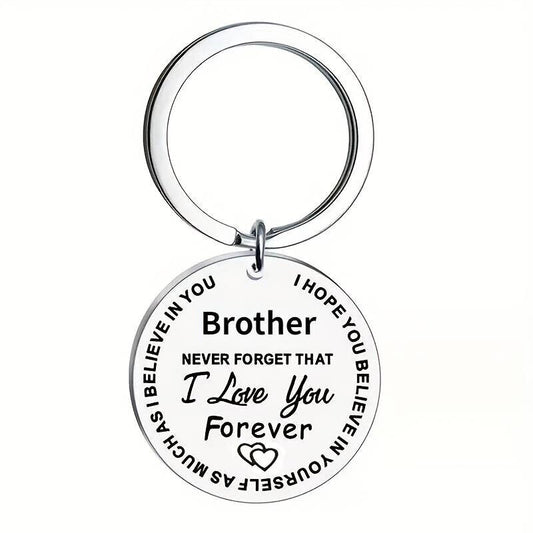 Brother Keychain Never Forget That I Love You Forever Keyring Sibling Gift