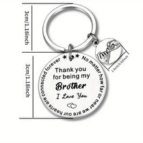 Brother Keychain Never Forget That I Love You Forever Keyring Sibling Gift