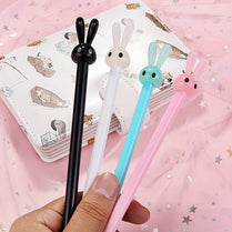 4pcs Cute Cartoon Bunny Ears Rollerball Gel Pen School Office Supplies Pens