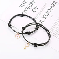 Couples Love Heart Lock & Key Bracelets Set Relationship Bracelets Gift