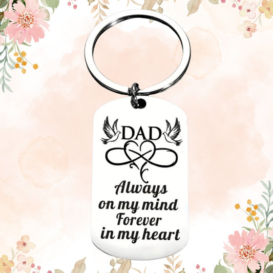 Dad Father Memorial Gifts Keyring Bereavement Sympathy Keychain Fatherhood Gifts For Dad Father Stepfather For Father's Day Birthday Special Occasion