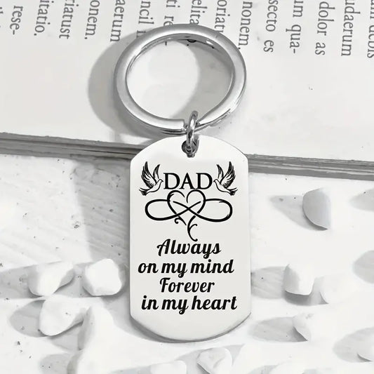 Dad Father Memorial Gifts Keyring Bereavement Sympathy Gift Keychain