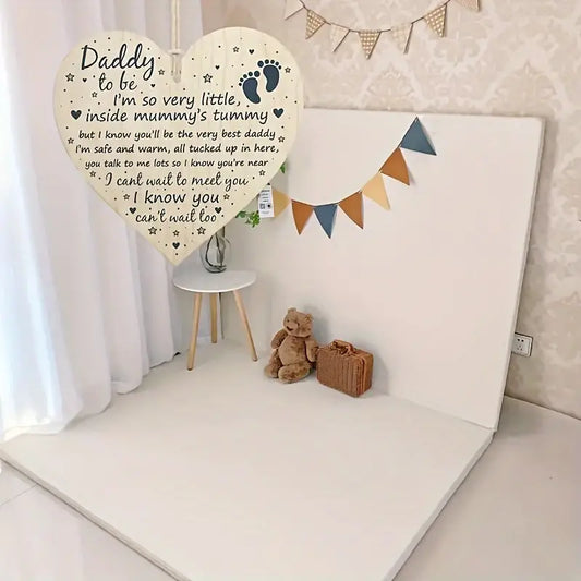 Daddy To Be Expectant Dad Heart Sign Plaque Ornament Gift Keepsake