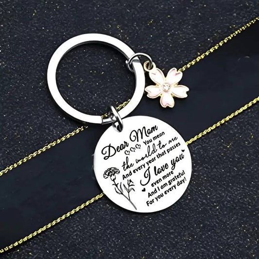 Mum Mothers Day You Mean The World To Me Keychain I Love You Keyring