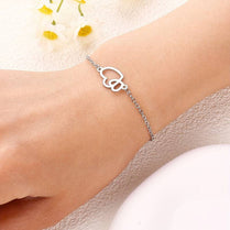 Eternal Love Double Heart Stainless Steel Bracelet