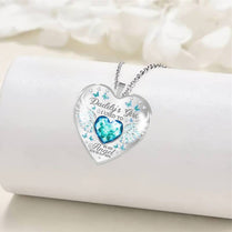 Exquisite Butterfly Daddy's Girl Memorial Heart-Shaped Necklace Pendant