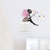 Butterfly Flower Fairy Cute Wall Decals For Bedroom, Living Room, Nursery