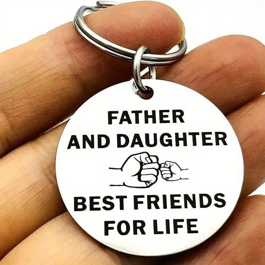 Father And Daughter Best Friends For Life Keychain Keyring Gift