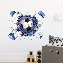 Removable Football Soccer Ball Sticker Sports Cool Kids Decal Bedroom Wall Art