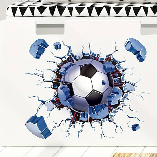 Removable Football Soccer Ball Sticker Sports Cool Kids Decal Bedroom Wall Art