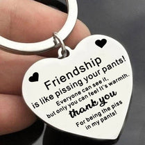 Funny Novelty Friendship Heart Keychain Keyring A Perfect Gift for Best Friend