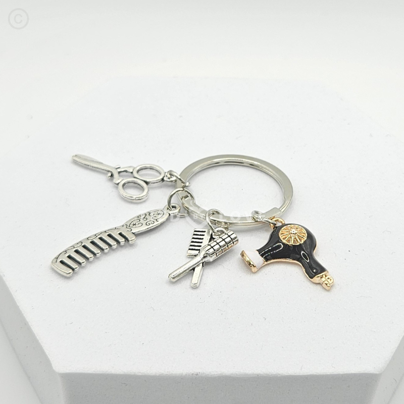 Other | 3 In 1 Hairdresser Hair Dryer Scissor Comb Charm Pendant Keychain 65961e20b591ed9969a27b27 - Foto 9