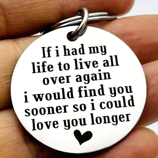 If I Had My Life To Live Over Again Keyring Keychain