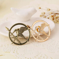 Mockingbird Brooch Elegant Rose Gold Silver Tone Alloy Pin, 4.1 x 4.8cm